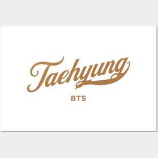 BTS Kim Taehyung name baseball typography text Posters and Art